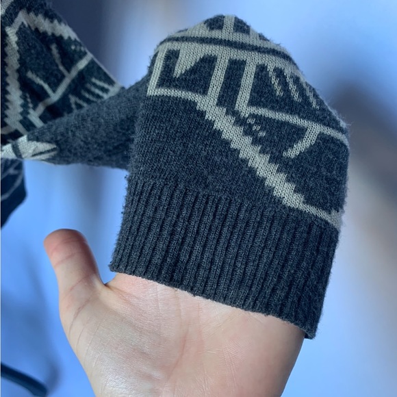 Wet Seal Tribal Aztec Blue & Tan Open Front Cardigan large - Picture 8 of 16